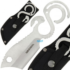 6.5 inch Fixed Blade 3CR13 Steel knife and Mult-tool with Nylon Sheath WARTECH Chrome (HWT-206-CH)