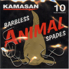 Kamasan Animal Barbless Spade End Hooks Size 10