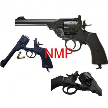 Webley MKVI Service Revolver 12g co2 Air Pistol .22 calibre 5.5mm Pellet version .455 Black Finish